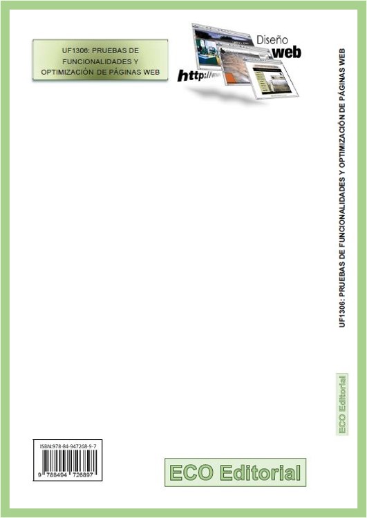 Libros de UF1306 Pruebas de funcionalidades y optimización de páginas web